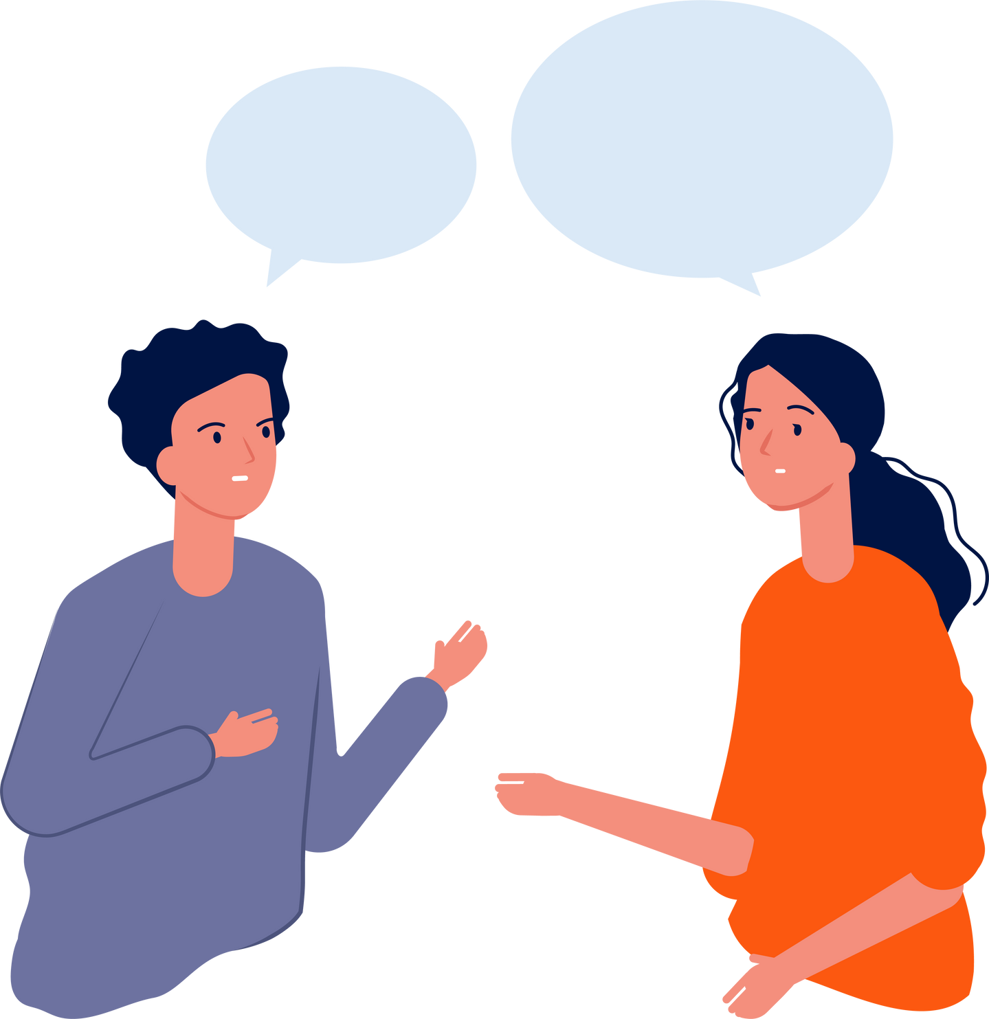 communication concept flat people chatting dialogue illustra